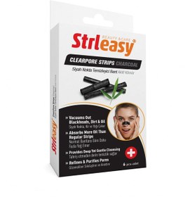Resim Strleasy Siyah Nokta Burun Temizleme Bant Aktif Kömür 6'lı 