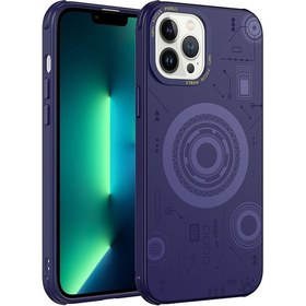 Resim İphone 13 Pro Uyumlu Zore Wireless Şarj Özellikli Desenli Hot Kılıf-derin Mor Derin Mor 