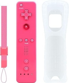 Resim OSTENT Nintendo Wii Konsol Oyunu için Uyumlu Hareket Sensörü Bluetooth Kablosuz Uzaktan Kumanda, Pembe Renk 