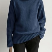 Resim Kadınlar İçin Yüksek Yaka Balıkçı Kazak - %100 Polyester, Şık ve Rahat Her Mevsim Kullanım, Kolay Bakım Elde Yıkanabilir/Kuru Temizleme, YY102159 