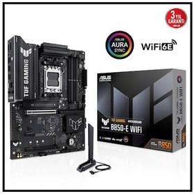 Resim Asus Tuf Gamıng B850-e Wıfı, 4xddr5, 3x M.2, Hdmı, Dp, Type-c, Wi-fi 6e, Bluetooth V5.3, Am5 Soket G 