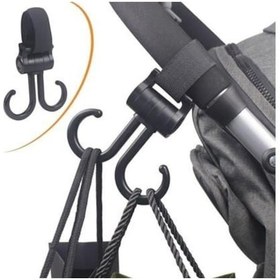 Resim Buffer 2li Bebek Arabasına Uyumlu Cırtlı Eşya Taşıma Aparatı 360 Derece Dönebilen Plastik Kanca Diğer 