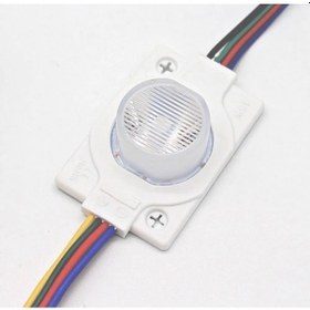 Resim 12 Volt 1.5 Watt Tek Mercekli Modül Led RGB (10 Adet) 