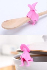 Resim valletta Dukano Silikon Kaymaz Kaşık Tutucu Tencere Üstü Yanmaz Yapışmaz Kaşıklık 