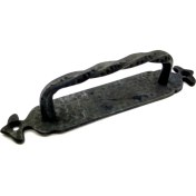 Resim Antika Tarz Dekoratif Pirinç Burgulu Çekme Kol - 205X33 Mm, Oksit 