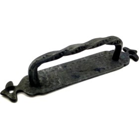 Resim Antika Tarz Dekoratif Pirinç Burgulu Çekme Kol - 205X33 Mm, Oksit 