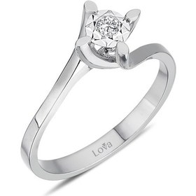 Resim Lova 0,50 Karat Efektli Pırlanta Tektaş Yüzük - 1070096 