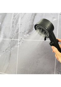 Resim Turbo Fan 5 Fonksiyonlu Siyah Duş Başlığı El Duşu Handshower Diğer 