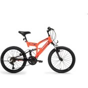 Resim Bisan Jumper Çocuk Bisikleti 34 Cm V Fren 20 Jant 18 Vites Neon Turuncu Parlak Siyah Turuncu 