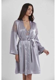 Resim Pierre Cardin 6'lı Saten Gecelik Sabahlık Çeyiz Seti 6955 Royal Çok Renkli 