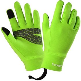 Resim Çocuklar İçin Bisiklet Eldivenleri Kaymaz Tam Parmak Açık Hava Bisiklet Sürüş Eldivenleri Dokunmatik Ekran Bisiklet Eldivenleri 4-12 Yaş Yeşil 