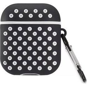 Resim Airpods 2 (2.nesil) Spor Delikli Kılıf Siyahbeyaz 
