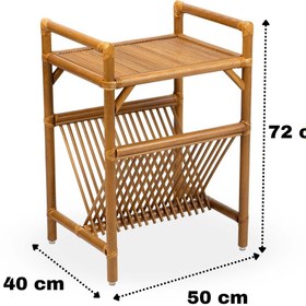 Resim babilconcept Bambu Sehpalı Gazetelik - Bal Rengi 
