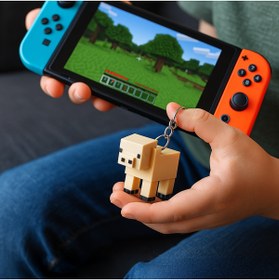 Resim Flexilab Creative Minecraft Domuz Figürlü PLA Anahtarlık - 3D Baskı Piksel Tasarım, Koleksiyon ve Hediyelik 