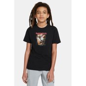 Resim Iron Maıden Metal Rock Baskılı Unisex Çocuk Siyah T-Shirt 