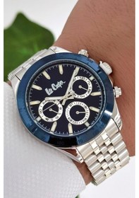 Resim Lee Cooper Gümüş-mavi Renk Çelik Kordon&kasa Fonksiyonlu Erkek Kol Saati 3atm Bileklik Sdlc003 Gümüş - Mavi 