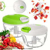 Resim 1 adet/500ml, Ağır Hizmet Tipi El Çekmeli Gıda Doğrayıcı, 5 Saniyede ve Kolay Çok Amaçlı Mutfak Aleti, Hızlı Sebze Doğrayıcı, Sarımsak, Zencefil, Otlar için, Dayanıklı Taşınabilir Yiyecek Kırıcı ile Hızlı Temizleme Tasarımı, Yemek Hazırlığı & Kamp İçin Mükemmel 