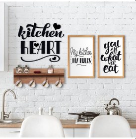 Resim Bk Home Doğal Ahşap Raflı Dekoratif Fincan Askılığı Mutfak Konsep (551038603) 