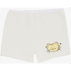 Resim Breeze Kız Çocuk Boxer Sevimli Kedicik Baskılı 5-11 Yaş, Ekru-ekru Ekru 