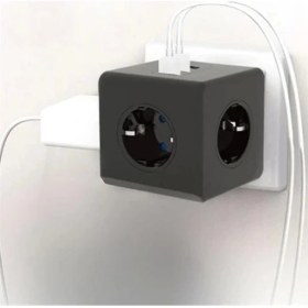 Resim Epilons Isıya Dayanıklı Termal Akım Korumalı Ve Çocuk Korumalı 3 Priz Girişli 3 Usb Girişli Küp Priz 