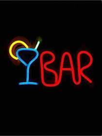 Resim Neon Bar Yazısı Led Neon Yazı Kırımzı 