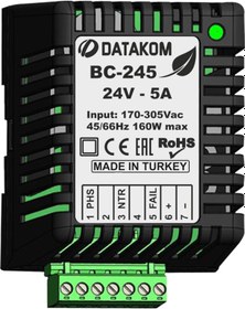 Resim Datakom Bc-245 Akıllı Akü Şarj Cihazı 24 Volt 5 Amper 