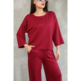 Resim Ponçik Kadın Modal Eşofman Takımı Soft Touche Kısa Kol Cepli Pantolon Takım 