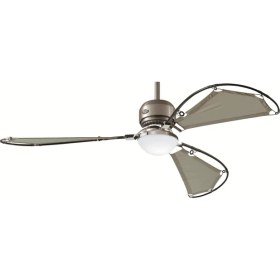 Resim Hunter Avalon Fırçalanmış Nikel - 158 Cm. Bez Kanatlı Aydınlatmalı ve Uzaktan Kumandalı Tavan Vantilatörü 