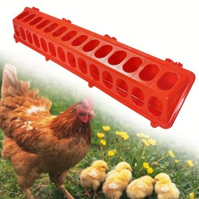 Resim 1 Adet Dayanıklı Plastik Tavuk Besleyici ve Suluk - Tavuklar, Ördekler, Kazlar için Çok Türli Uzun Yerçekimi ile Besleme Kafesi - Kolay Temizlenebilir Tasarım, Çeşitli Besleme Bantları, İsrafı Önler ve Su İhtiyacını Sağlar, Ayarlanabilir Bant Tasarımı, Kolay Temizlenen Malzeme 