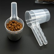 Resim Ölçekli Şeffaf 2 Parça Pet Yem Kaşığı, Plastik Köpek Maması Kedi Maması Ölçüm Kaşığı 