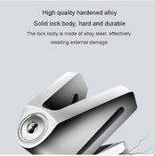 Resim Rogfer Elektrikli Araç Üçgen Disk Fren Kilidi Evrensel Alaşımlı Çelik Hırsızlık Önleyici Kilit Scooter Asma Kilit Siyah 