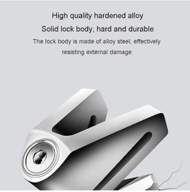Resim Rogfer Elektrikli Araç Üçgen Disk Fren Kilidi Evrensel Alaşımlı Çelik Hırsızlık Önleyici Kilit Scooter Asma Kilit Siyah 