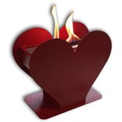 Resim KOCHER Bahçe/balkon/ Masa Üstü Bio Şömine Kırmızı Kalp 