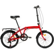 Resim Bisan Twin-S 20 Jant V Fren Katlanır Bisiklet (Kırmızı-Siyah) 