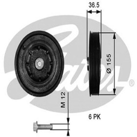 Resim GATES Tvd1128a Krank Kasnagi ( Renault: 1.9dci Laguna Trafic Iı Master Iı ) 4413748 8200386446 (WE233334) 