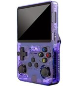 Resim Gaojunshop01 R36s Retro Taşınabilir Oyun Konsolu Mor Renk Hd Ekran Büyük Batarya 20 Sistem 
