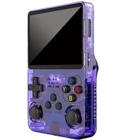 Resim Gaojunshop01 R36s Retro Taşınabilir Oyun Konsolu Mor Renk Hd Ekran Büyük Batarya 20 Sistem 