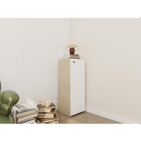 Resim 1 Kapaklı Çok Amaçlı Dolap Koton Vizon Meşe 