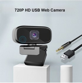 Resim Monyee Usb Bağlantılı 720p Hd Web Kamerası, Mikrofonlu Ve 3.5mm Kulaklık Girişi, Esnek Kullanım İçin 360 Dönebilir 