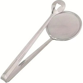 Resim Paslanmaz Çelik Kızartma Maşası, Süzgeç Filtreli, Metal 