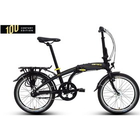 Resim Carraro Flexi Ce Nex-7 Katlanır Bisiklet (Mat Siyah-Altın) 