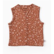 Resim Bebek Yelek Çift Taraflı Bahar Çiçekli Kiremit-kiremit Kiremit 