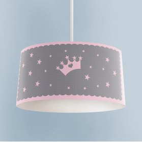 Resim MASAL ODAM BEBEK VE ÇOCUK ODASI Taç Yıldız Desenli Çerçeveli Avize 