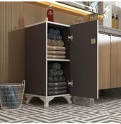 Resim Kenzlife kilitli dolap rana39 gri 68*39*39 banyo dolabı hazır mutfak ofis kiler kitaplık evrak ayaklı 
