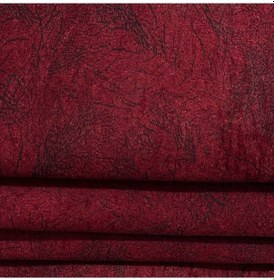 Resim Kaymaz Tabanlı Kadife Koltuk Kanepe Çekyat Örtüsü - Konforlu Bordo Rengi Damar Desenli Bordo 
