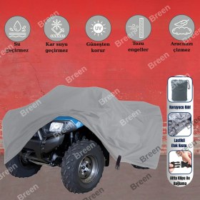 Resim Breen Gri Atv Brandası, XL Beden, Koruma Örtüsü, Güneşten Korur, Su Geçirmez, Dayanıklı 