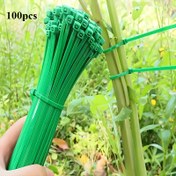 Resim 100 adet Bahçe Kablo Bağları, Dayanıklı, Düzenli Planlama, Bitki Sarma, Bitki Sabitleme, Bahçe Bakımı, Saksı Bahçe Bitkisi Standı Sabitleme için 