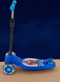 Resim BRN Oyuncak Frenli Led Işıklı 3 Üç Tekerlekli Yükseklik Ayarlı Runner Kız Erkek Sax Mavi Çocuk Pembe Scooter 