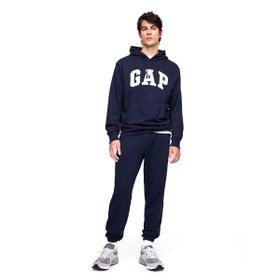 Resim GAP Logo Fransız Havlu Kumaş Erkek Lacivert Günlük Stil Eşofman Üstü 868453007 