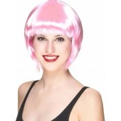Resim Kuzgun Ticaret Soft Pembe Renk Parti Peruğu Küt Saç 